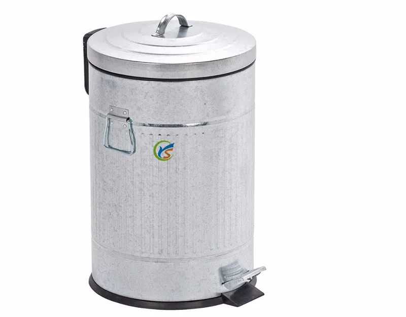 20l Galvanized Pedal Bin Of Trash Buy Pedal Bin Galvanized Pedal