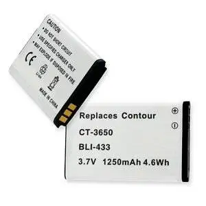 DSTE Replacement for Full Coded 3.7V 1450mAh CT-3650 Li-ion Battery Compatible Contour GPS HD 1080P ContourHD Camcorder