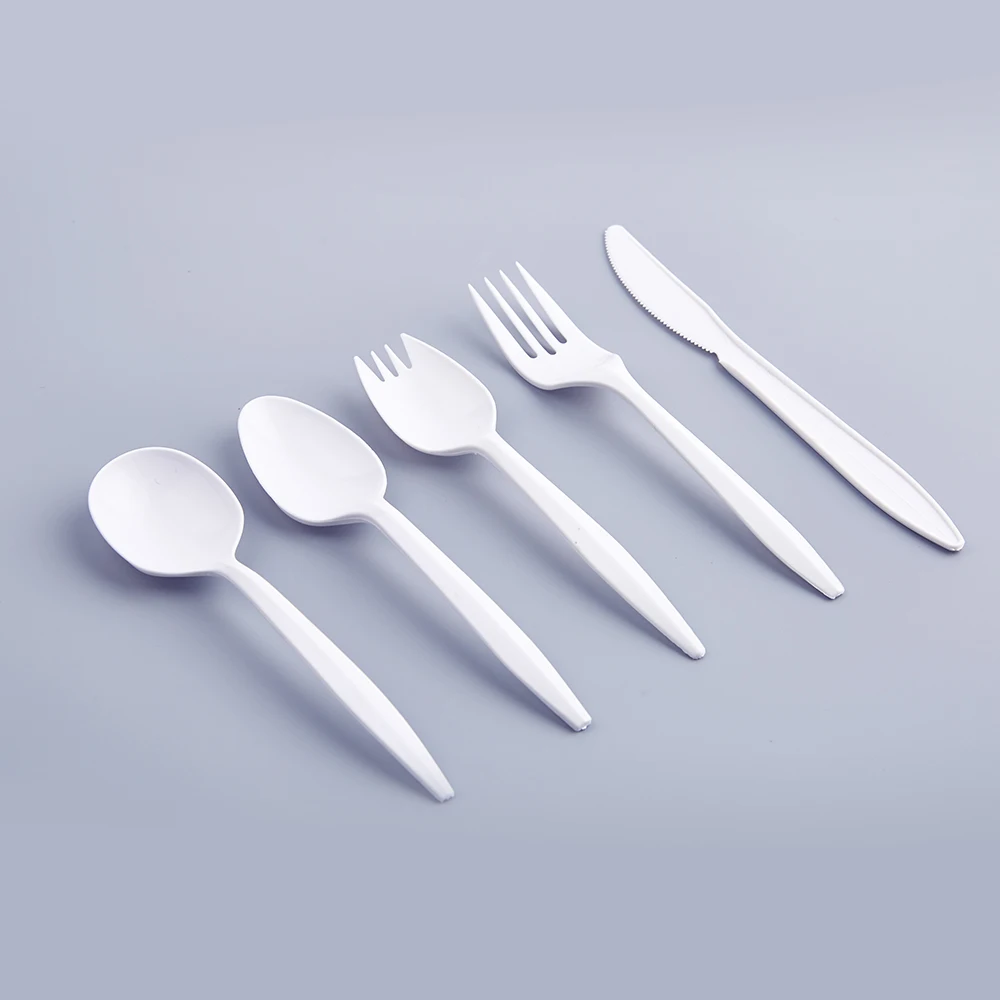 USA market factory oem odm  plastic spoon fork knife cutlery packets disposable plastic cutlery