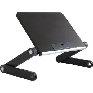 Uncaged Ergonomics Workez Executive Notebook Stand - Up To 16" Screen Support - 13 Lb Load Capacity - 24" Height X 22" Width - Aluminum - Black "Product Category: Accessories/Stands & Cabinets"