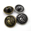 China Manufacturer Custom Fashion Clothing Sewing Coat Metal shield badge Button