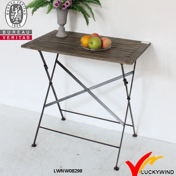 Portable Cross Leg Metal Wooden Vintage Rustic Coffee Table View Vintage Rustic Table Luckywind Product Details From Luckywind Handicrafts Company Ltd On Alibaba Com