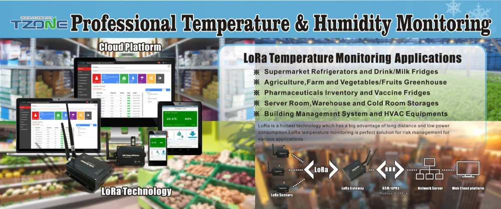 Tzone real-time monitoring LoRa cellular rtu for the warehouse management - ANKUX.COM