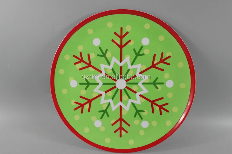 Christmas snowflake Melamine dinner plate