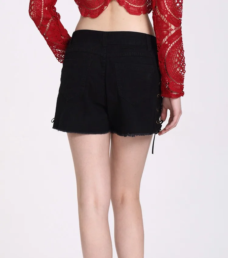 In Bulk Womens Denim Shorts 2018 Cotton Cut Off Black Jean Shorts Buy