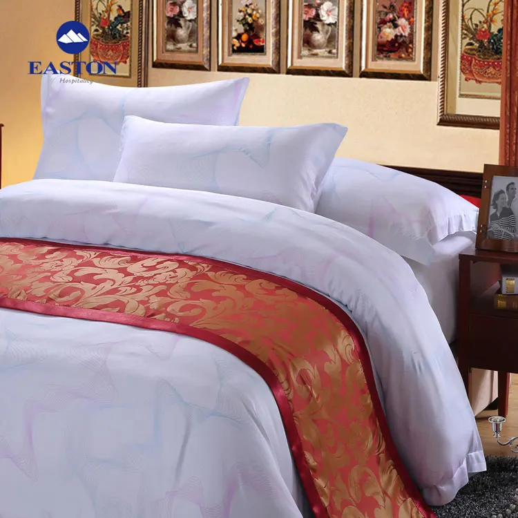 Hotel Matching Throw Pillow And Runner Hotel Linen Bed Runner And