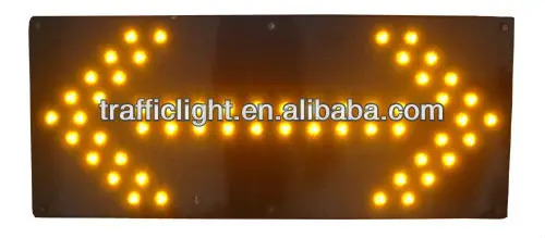 LED flashing directional arrow sign used on traffic cone, View arrow ...