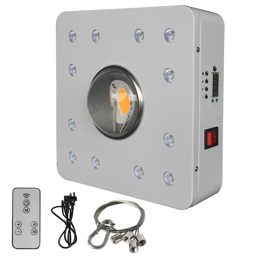 Full spectrum high power 200watt led grow light cxb3590 remote control and 5w chip with timer for indoor plants