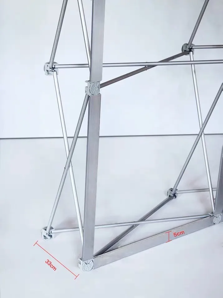 Portable Wedding Flower Wall Frame Aluminum Alloy Foldable Stand