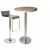 Modern Conventional Type Polished Stainless Steel Bottom Dining Room Table in Natural Color