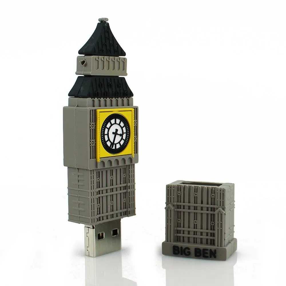USB 2.0 Gray The Big Ben Shape Creative U Disk 8GB 16GB 32GB 64GB USB Flash Drive Pen Drive Memory Stick Hot Sale Pendrive - ANKUX.COM