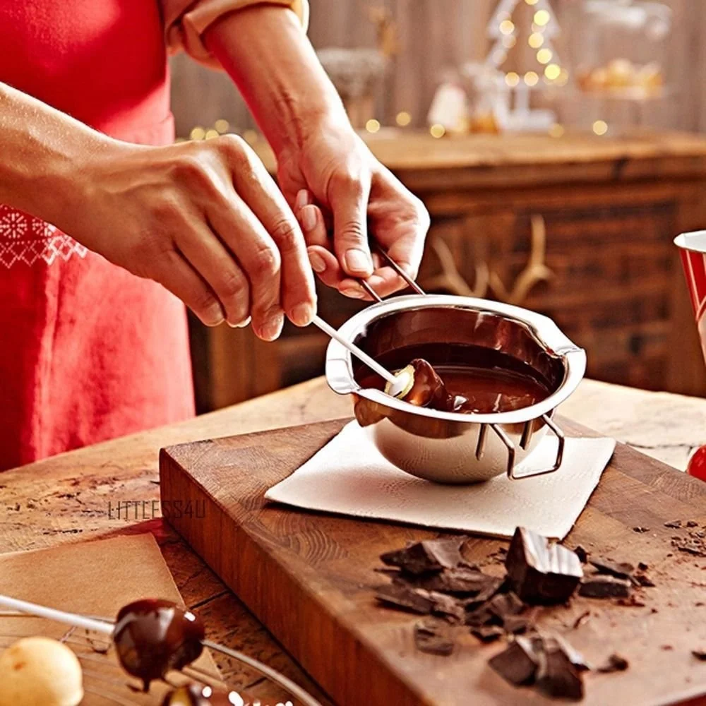 Amazon Hot Sale Cheese Melting Pot Stainless Steel Chocolate Cheese Sugar Melting Pot, Milk Butter Heating Bowl