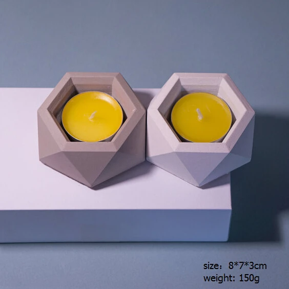 Single Handmade Concrete Tealight Candle Holder