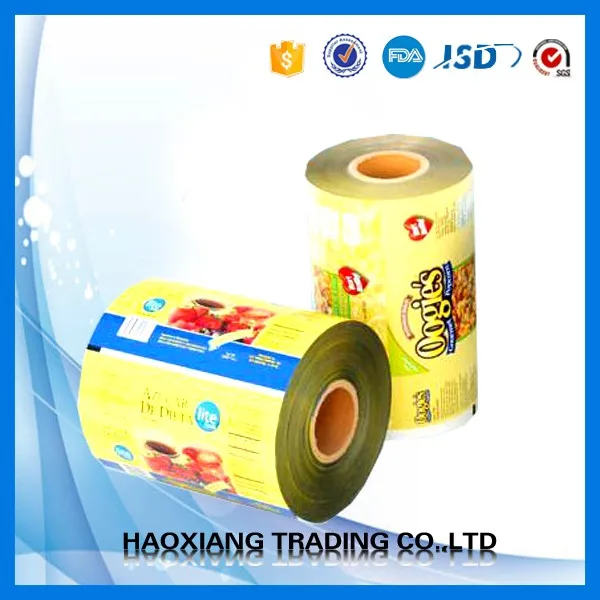 Printed Plastic Film Roll For Food Packaging / Laminating Food Grade Film Roll Buy Plastic