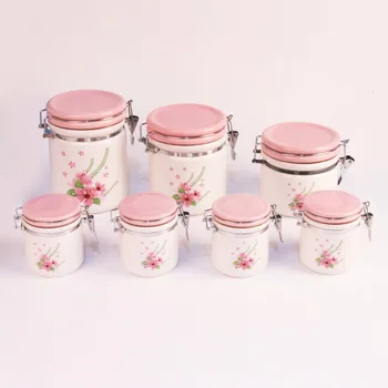 Kitchen Custom Air Ceramic Coffee Storage Container Kitchen Custom Air Ceramic Coffee Storage Container With Spoon