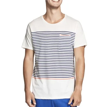 White Striped T Shirt Sailor Stripe Tee Pocket - Buy Striped T Shirt ...