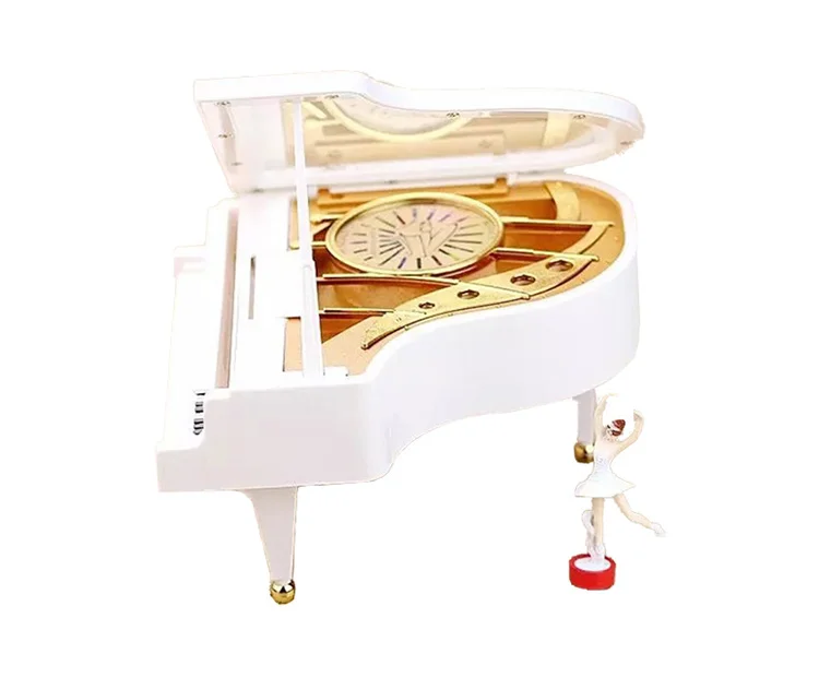 Rotating Hand Crank Mini Dancing Ballerina Shaped Music Box Birthday ...