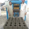 QT12-15 hollow concrete block brick solid making machine with hydraulic pressure station to Egypt