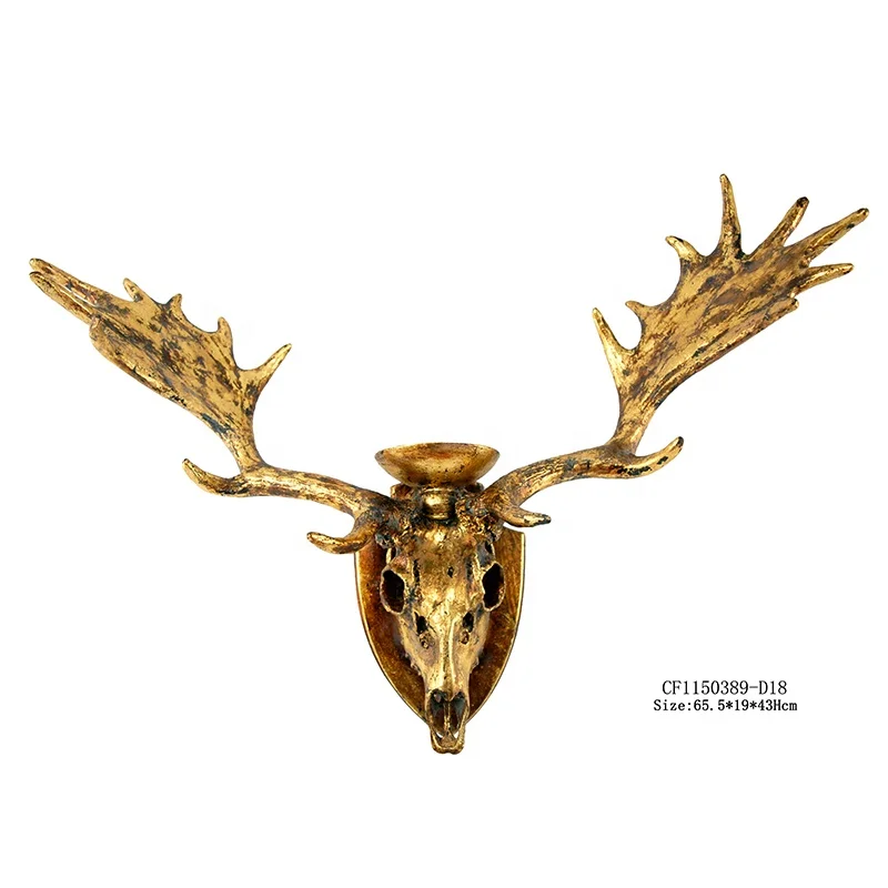 Hot Sale Large Resin Animal Skull Head Deer Skull Head Wall Decor Candle Holder details