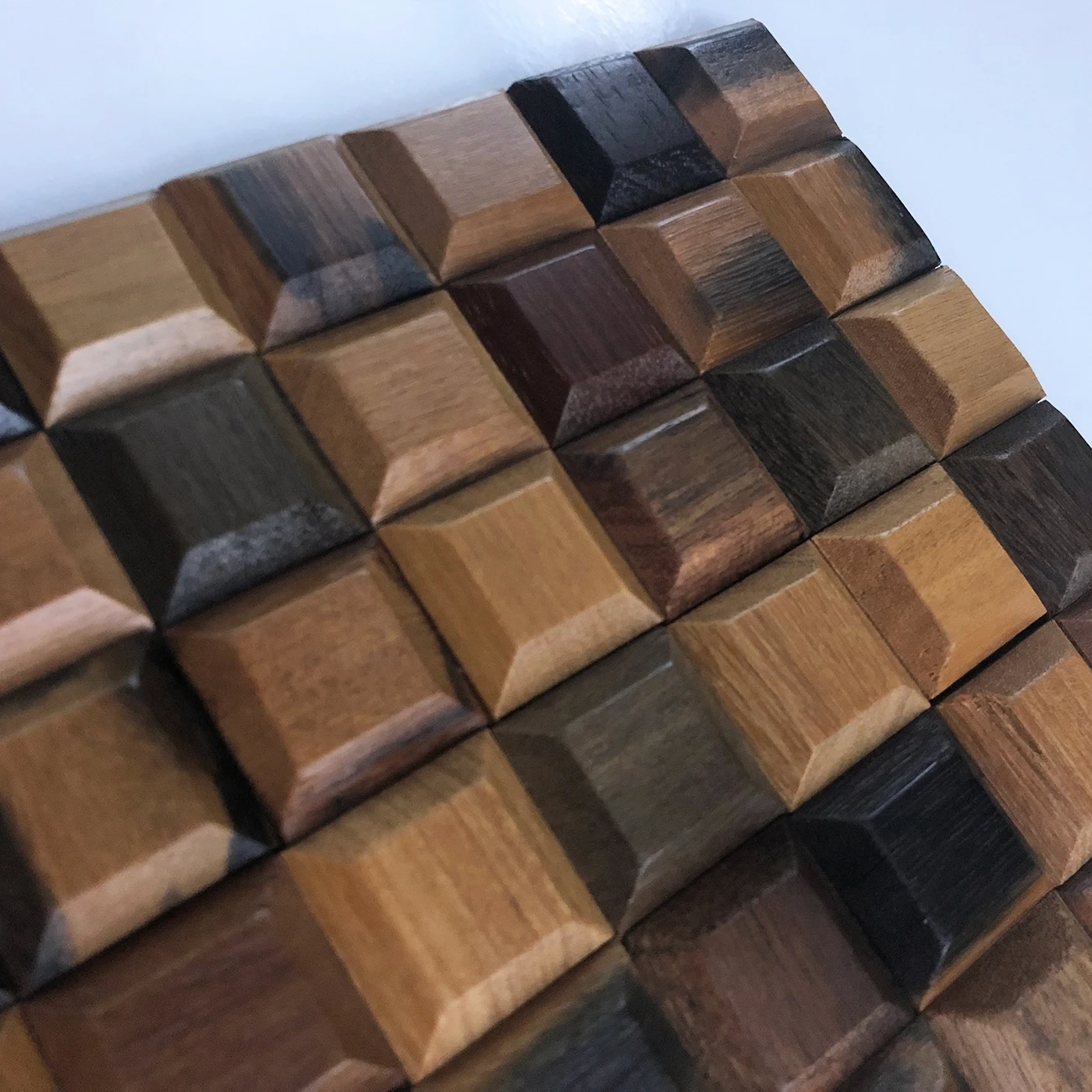 Solid wood mosaic texture wall decoration materials