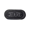 Updated design plastic oval leather patches