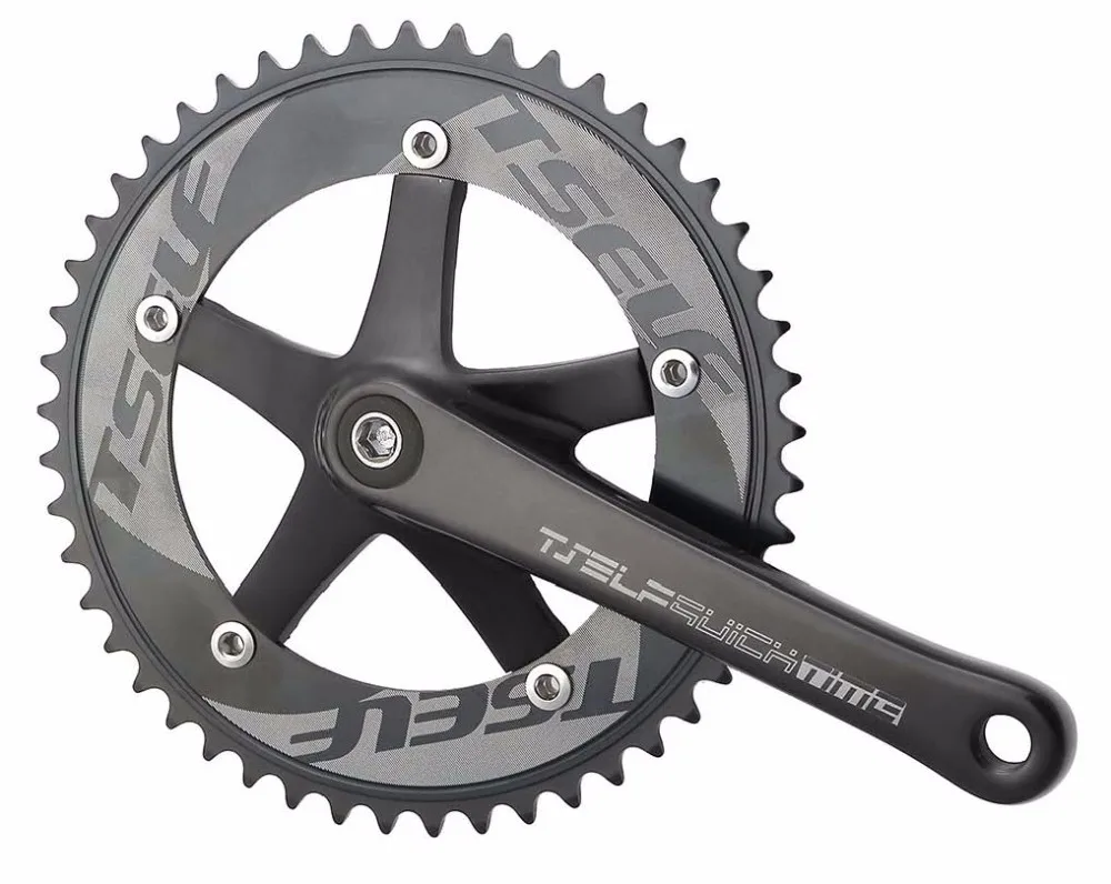 Full Alloy Bicycle Driveline Crankset With Anodized Silver Color A12