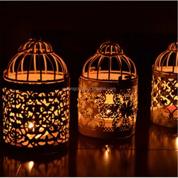 Wholesale Wedding Decoration European Style Metal Bird Cage Candle