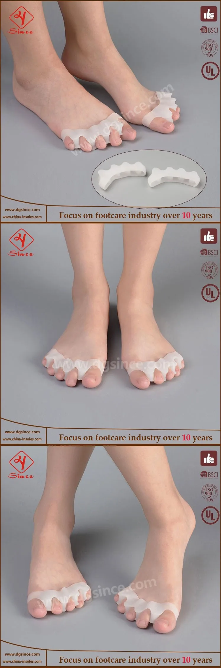 Amazon 100% adjustable sebs gel hallux valgus bunion toe separator