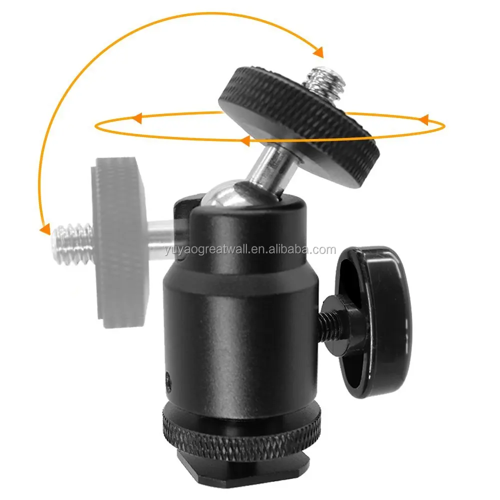 1/4" Swivel Ball Head Mount Tripod Head 360 Degree For Cameras