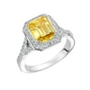 Popular yellow fashion gemstone corporate gift muslim ring