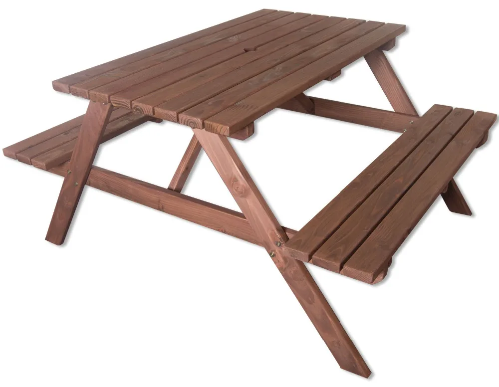 Woodside 4ft Outdoor Pressure Treated Picnic Pub Bench Garden