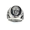 stainless steel jewelry 316l cool boys silver rings Buddha rings for man