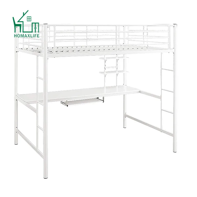 Free Sample Full Size Double Bed Desk Bunk Bed With Desk