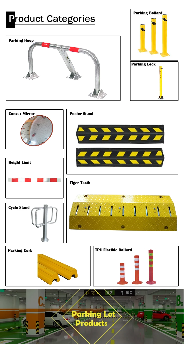 Parking Lot Equipment Traffic Safety Post Lockable Stainless Steel