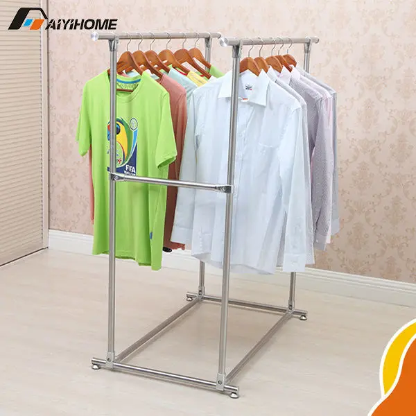 Stainless Steel Telescopic Clothes Drying Rack With Shoes Rack,High