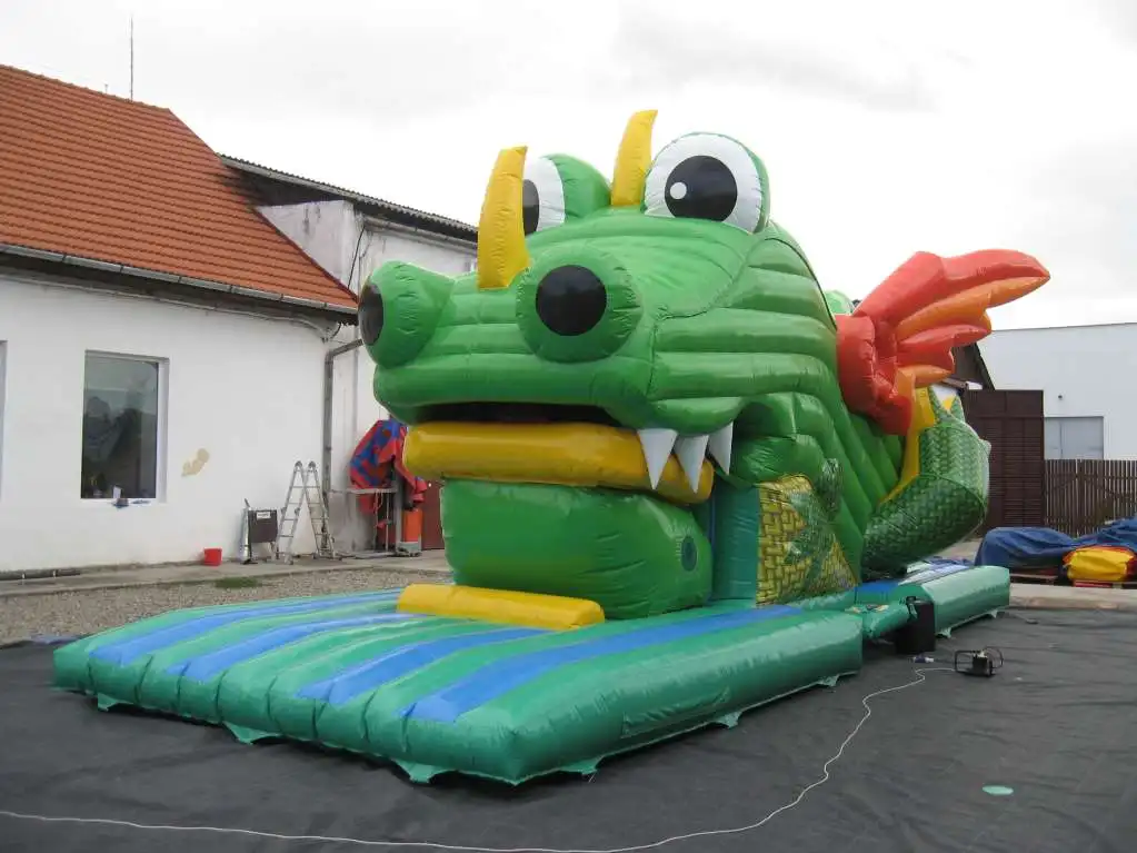 inflating bouncy castle