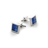 Wholesale plain stripes blue square cufflinks producer