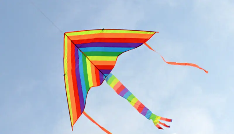Rainbow Kite Outdoor Baby Toys For Kids Kites without Control Bar and Line CPUK 