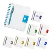 Novelty 2 in 1 functions A5 PP plastic cover spiral coil binder built in ball pen template press button close up wide notebook