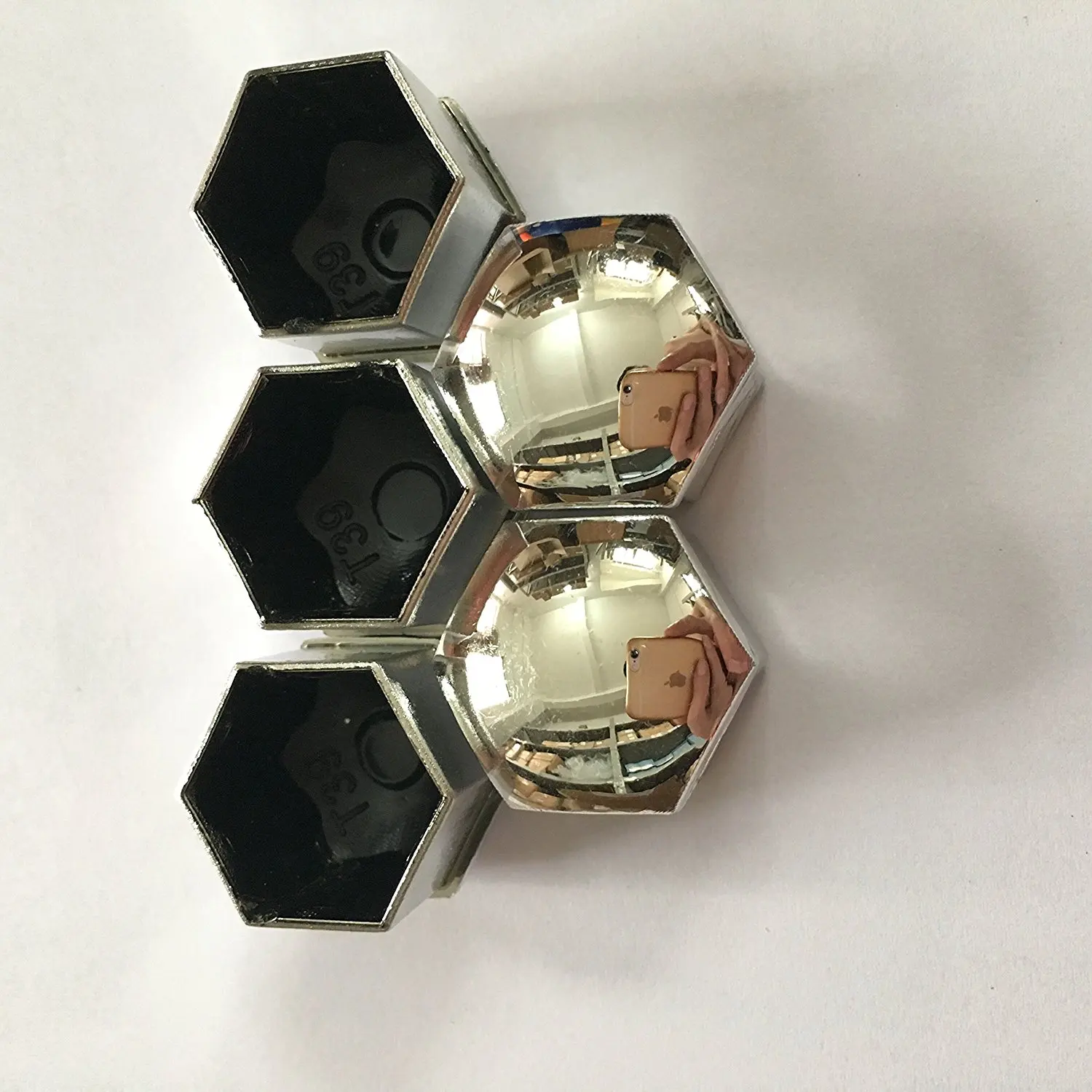 20pcs 19mm Chrome Silver Plastic Wheel Bolt Covers Cap Nut Protector