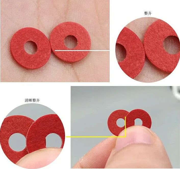 150pcs 14 Size Red Steel Paper Fiber Flat Washers Kit Insulation Washer Assorted 