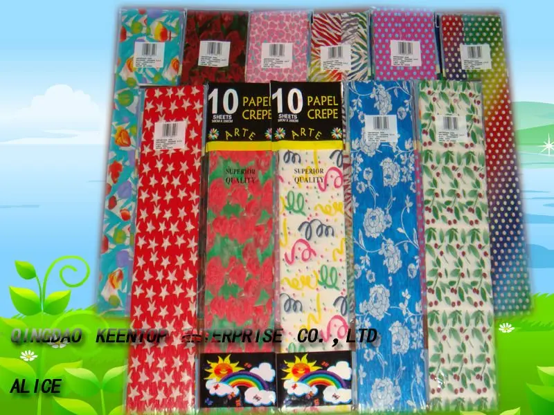 color printed crepe paper1
