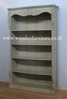 Wooden Bookcase French Style Book Shelves Classic Display