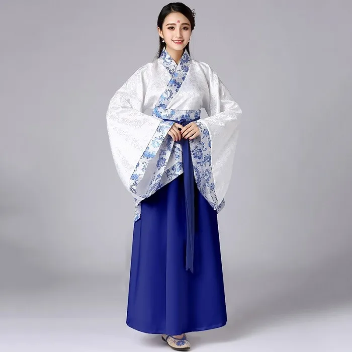 Wholesale Ladies Clothing Embroidery Fabrics Traditional Chinese Hanfu Robes Oriental Ancient