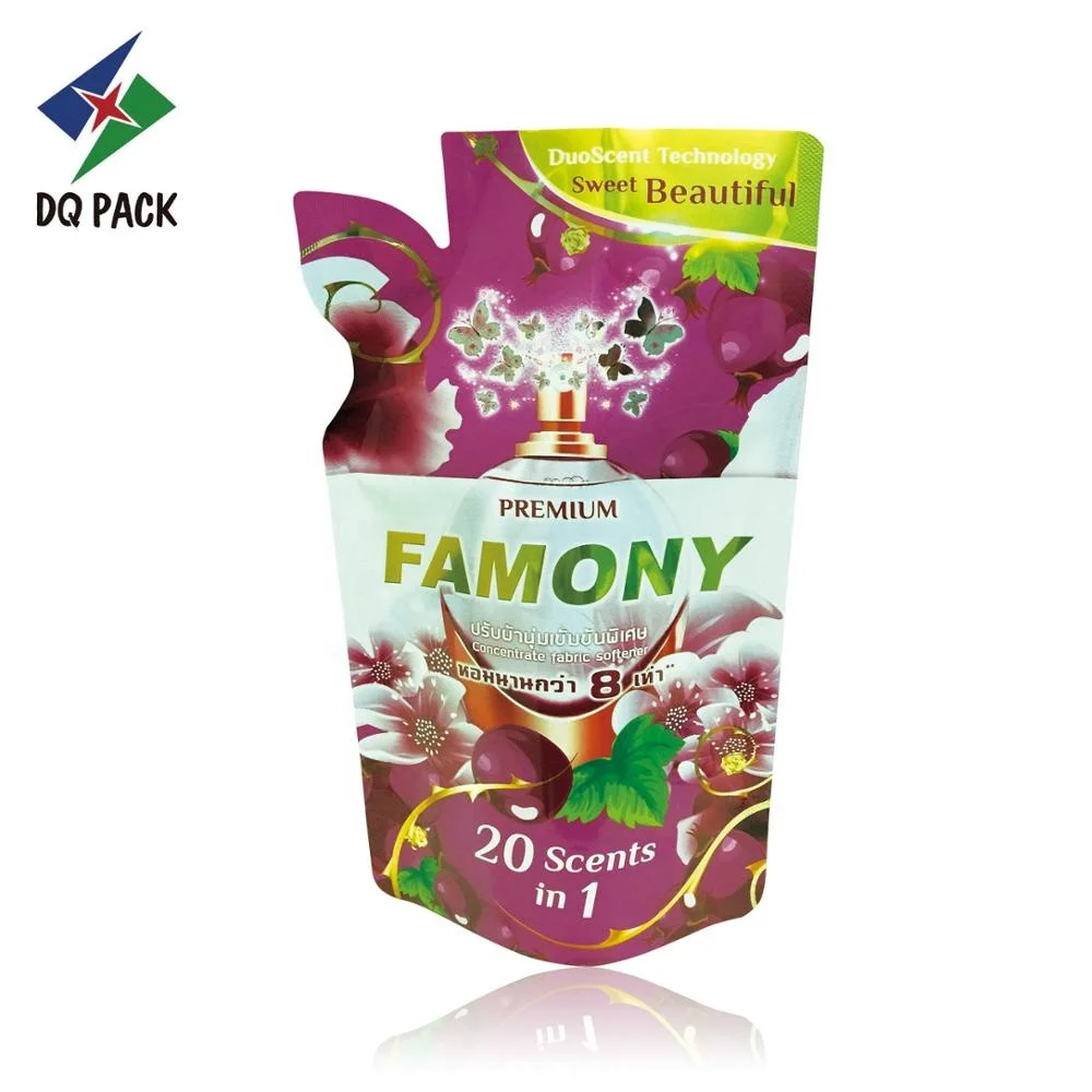 Softener Detergent packaging bag with customized printing aluminum foil doypack shaped pouch
