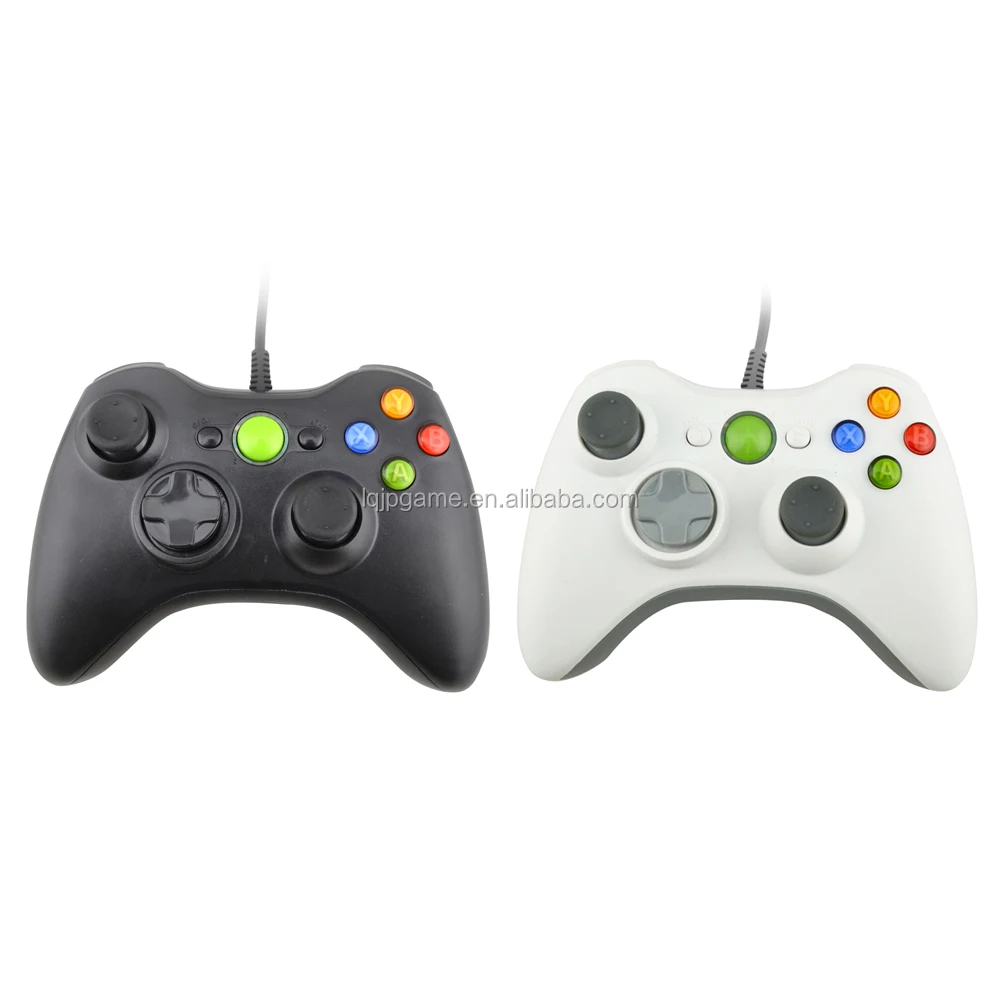 LQJP for Xbox 360 CONTROLLER WIRED Black/White USB WIRED CONTROLLER FOR Xbox 360/PC/WINDOWS