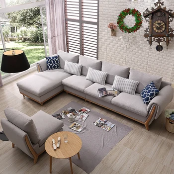 Alibaba French Sofa Fabric L Shaped With Solid Wood Leg Modern Alibaba French Sofa Fabric L Shaped With Solid Wood Leg Modern Living Room Set