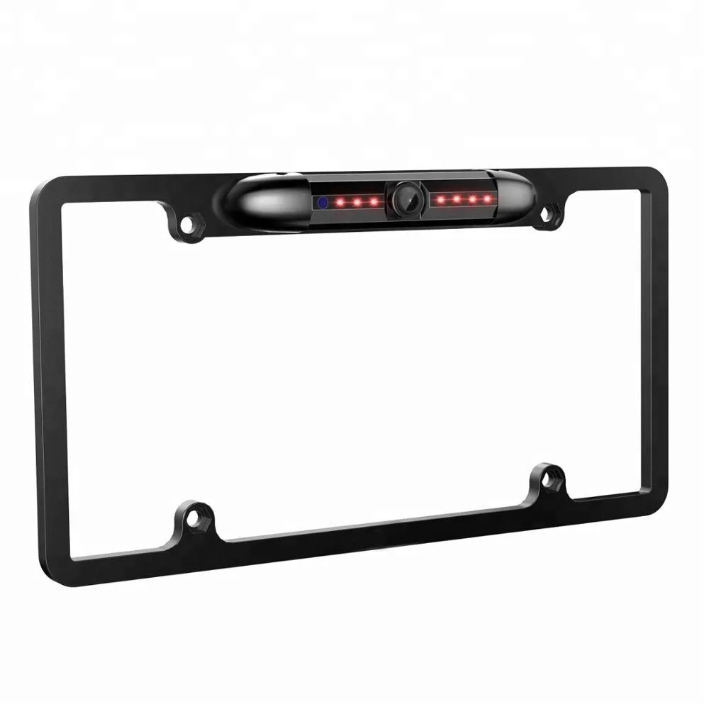 Car License Plate Frame Rearview Backup Camera With Night Vision Hd Waterproof 170 Degree Wide