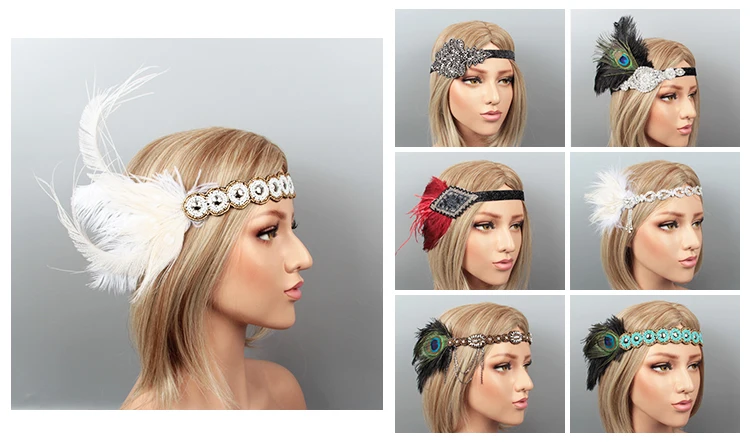 white feather headpiece