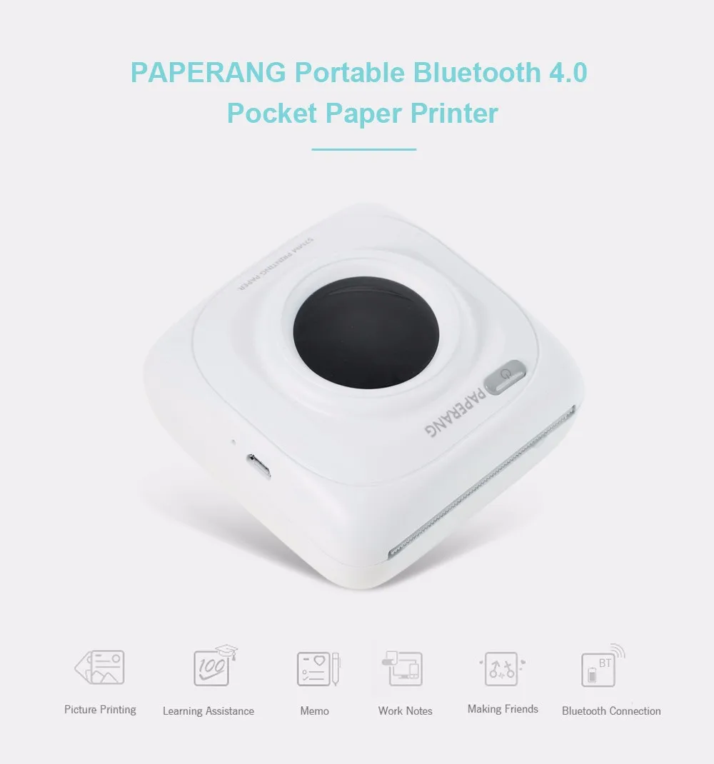 PAPERANG P1 Photo Printer Portable Bluetooth 4.0 Wireless Phone Photo Printer